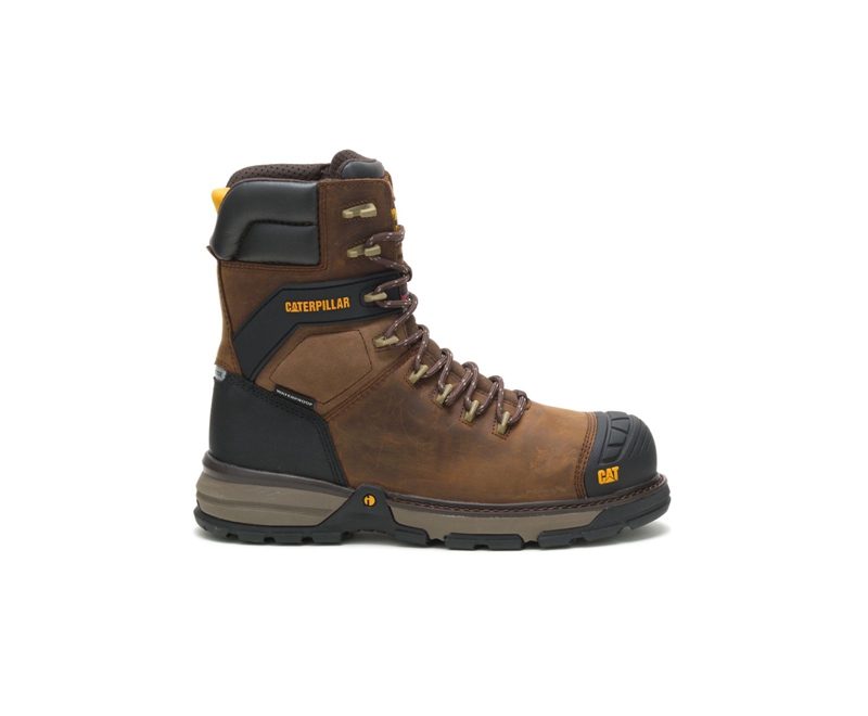 Botas De Trabajo Caterpillar Excavator Superlite 8" Impermeables Thinsulate™ Carbon Composite Puntera Hombre Marrom Oscuro | USPQJ-2538