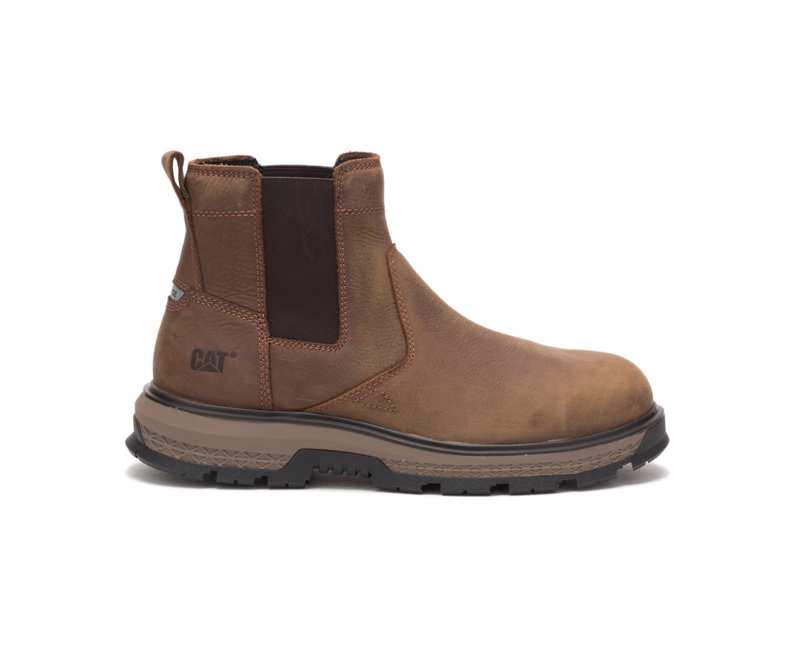 Botas De Trabajo Caterpillar Exposition Chelsea Alloy Puntera Hombre Marrom | AXZNG-9785