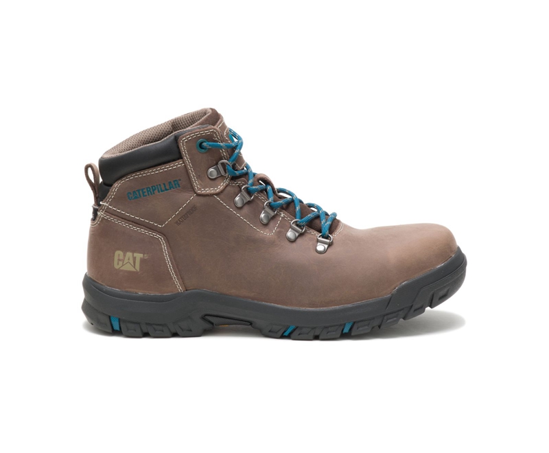 Botas De Trabajo Caterpillar Mae Steel Puntera Mujer Marrom | GLIZA-5798