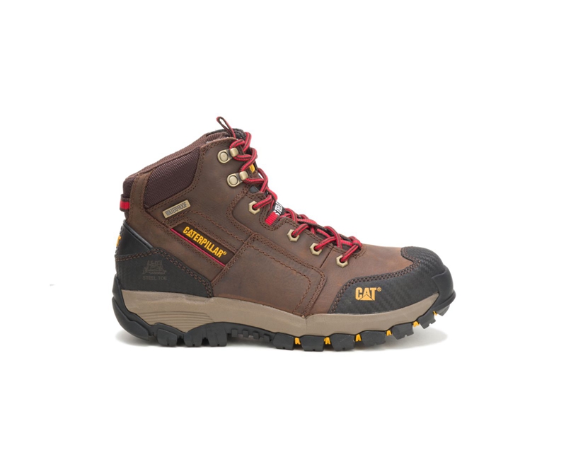 Botas De Trabajo Caterpillar Navigator Mid Impermeables Steel Puntera Hombre Marrom | MUBRJ-6509