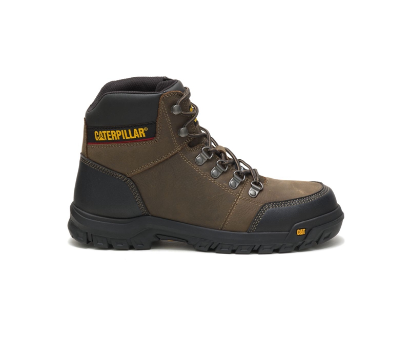 Botas De Trabajo Caterpillar Outline Steel Puntera Hombre Grises Oscuro | GTLSC-5143