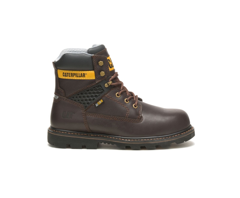 Botas De Trabajo Caterpillar Structure Cool Composite Puntera Hombre Marrom Oscuro | KLTCN-0915