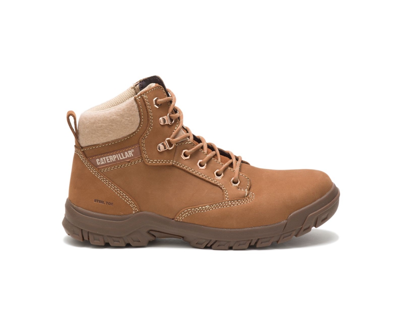 Botas De Trabajo Caterpillar Tess Steel Puntera Mujer Marrom | ZXOIC-1346