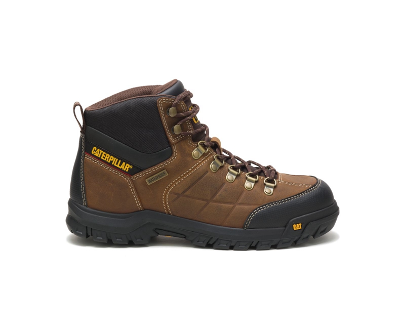 Botas De Trabajo Caterpillar Threshold Impermeables Hombre Marrom | XOAHP-4875