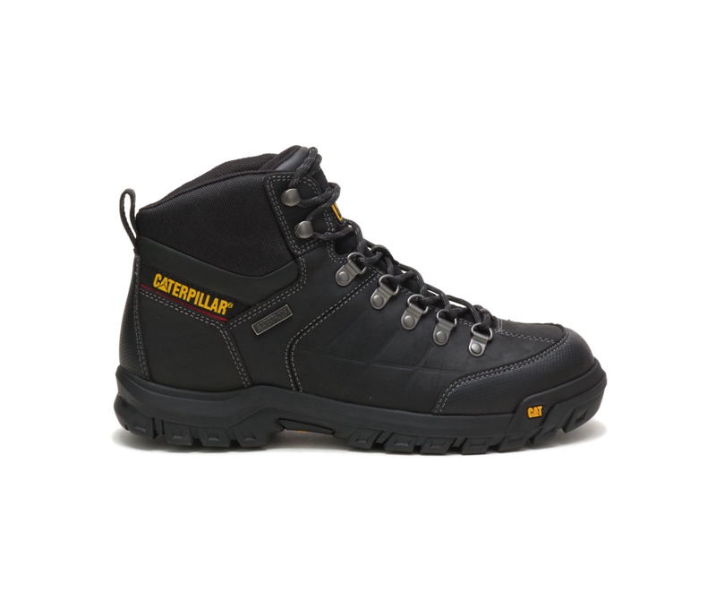 Botas De Trabajo Caterpillar Threshold Impermeables Hombre Negros | ZHOSC-8476