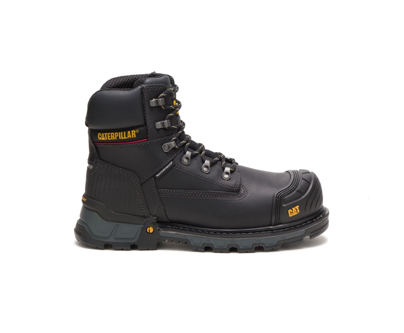 Botas Montaña Caterpillar Excavator XL 6" Impermeables Composite Puntera Hombre Negros | UNWPV-5860