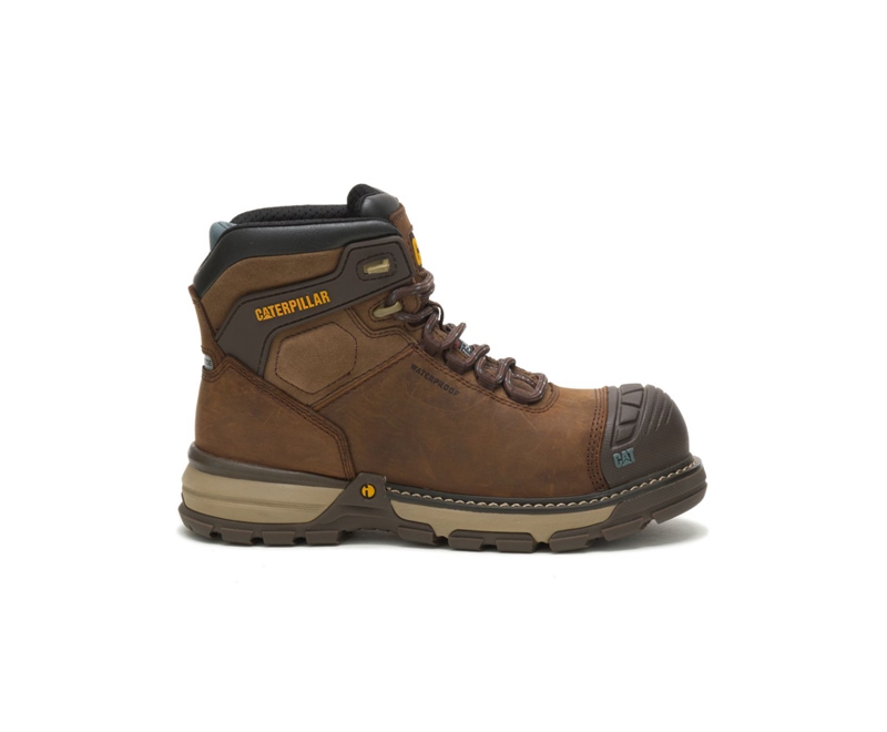 Botas Para Caminar Caterpillar Excavator Superlite Thinsulate™ Carbon Composite Puntera Mujer Marrom Oscuro | YELMH-0869