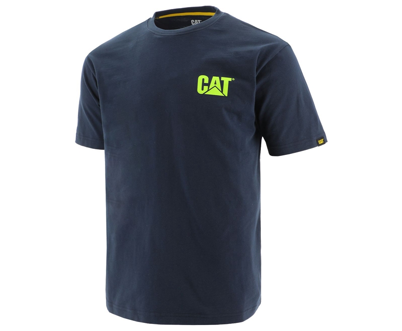 Camiseta Caterpillar Trademark Hombre Amarillos | MHVRZ-7142