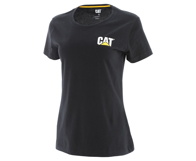 Camiseta Caterpillar Trademark Mujer Negros | DSRBO-2578