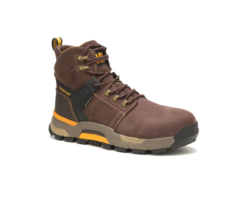 Botas Casuales Caterpillar CAT EDGE Impermeables Nano Puntera Hombre Cafes | TKHPZ-3268