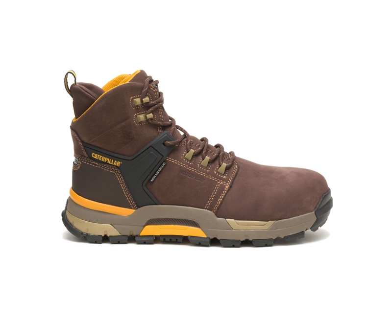 Botas Casuales Caterpillar CAT EDGE Impermeables Nano Puntera Hombre Cafes | TKHPZ-3268