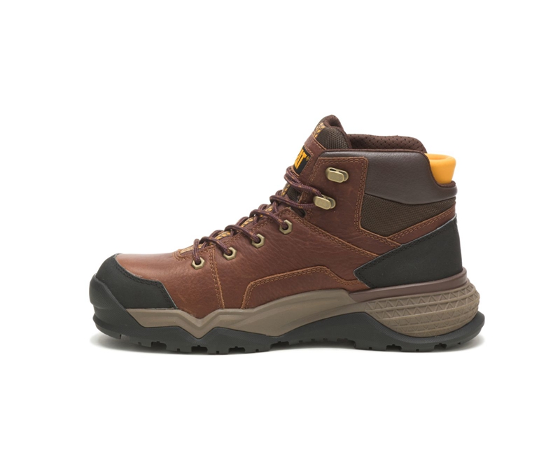 Botas Casuales Caterpillar Provoke Mid Impermeables Alloy Puntera Hombre Marrom | KJLGQ-7645