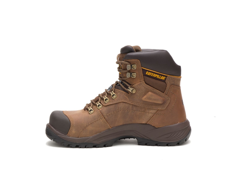 Botas De Trabajo Caterpillar Diagnostic Hi Impermeables Thinsulate™ Steel Puntera Hombre Marrom Oscuro | ADJKP-6582