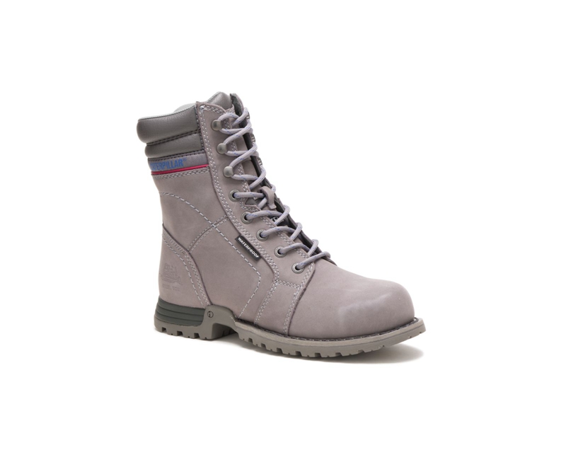 Botas De Trabajo Caterpillar Echo Impermeables Steel Puntera Mujer Grises | DVCRM-0397