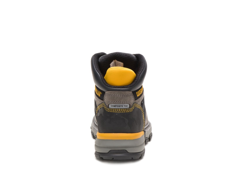 Botas De Trabajo Caterpillar Excavator Superlite Impermeables Carbon Composite Puntera Hombre Grises Negros | TEMXV-5480