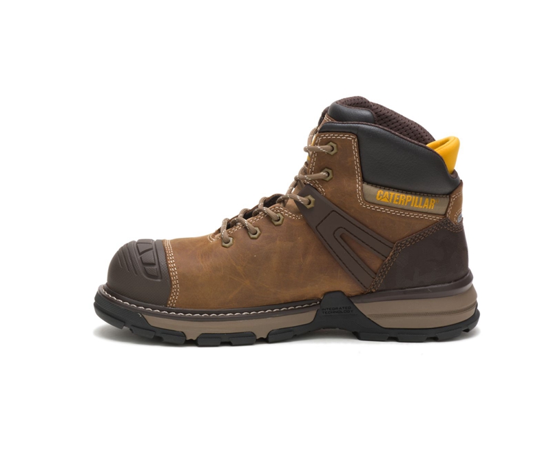 Botas De Trabajo Caterpillar Excavator Superlite Impermeables Carbon Composite Puntera Hombre Marrom | TFKGN-5403