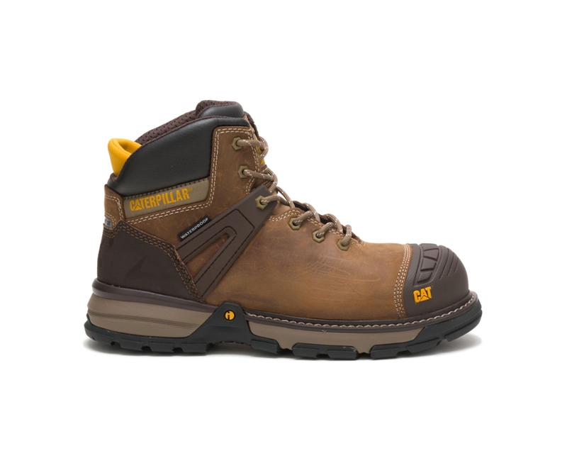 Botas De Trabajo Caterpillar Excavator Superlite Impermeables Carbon Composite Puntera Hombre Marrom | TFKGN-5403