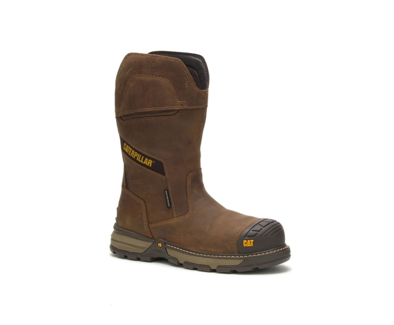 Botas De Trabajo Caterpillar Excavator Superlite Pull-On Impermeables Carbon Composite Puntera Hombre Marrom | ZJEIV-2064