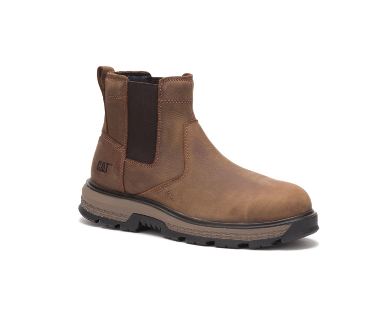 Botas De Trabajo Caterpillar Exposition Chelsea Alloy Puntera Hombre Marrom | AXZNG-9785