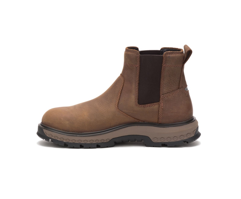 Botas De Trabajo Caterpillar Exposition Chelsea Alloy Puntera Hombre Marrom | AXZNG-9785