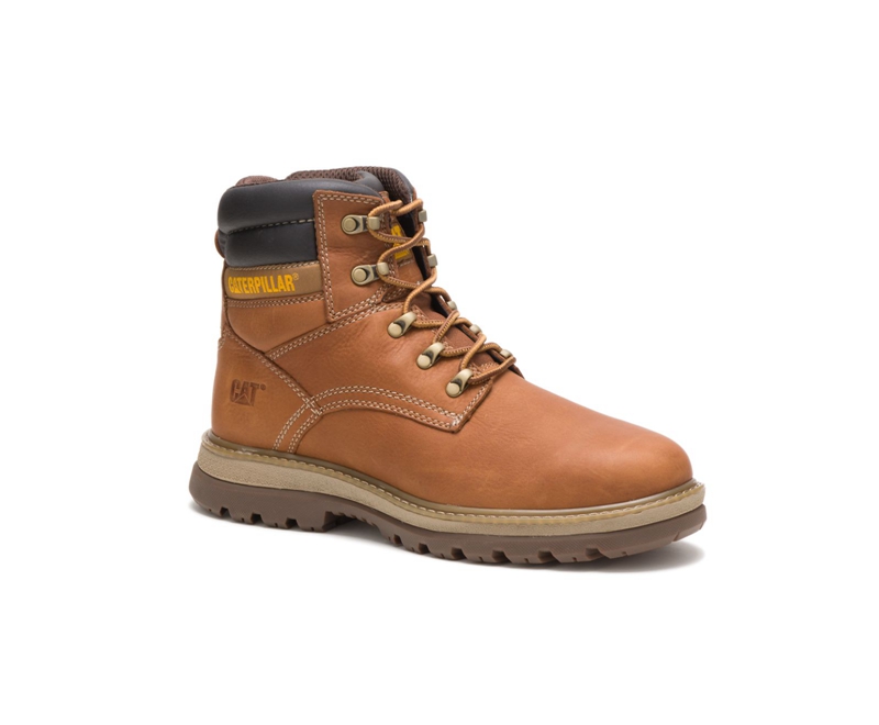 Botas De Trabajo Caterpillar Fairbanks Hombre Marrom Oscuro | XUJVH-7389