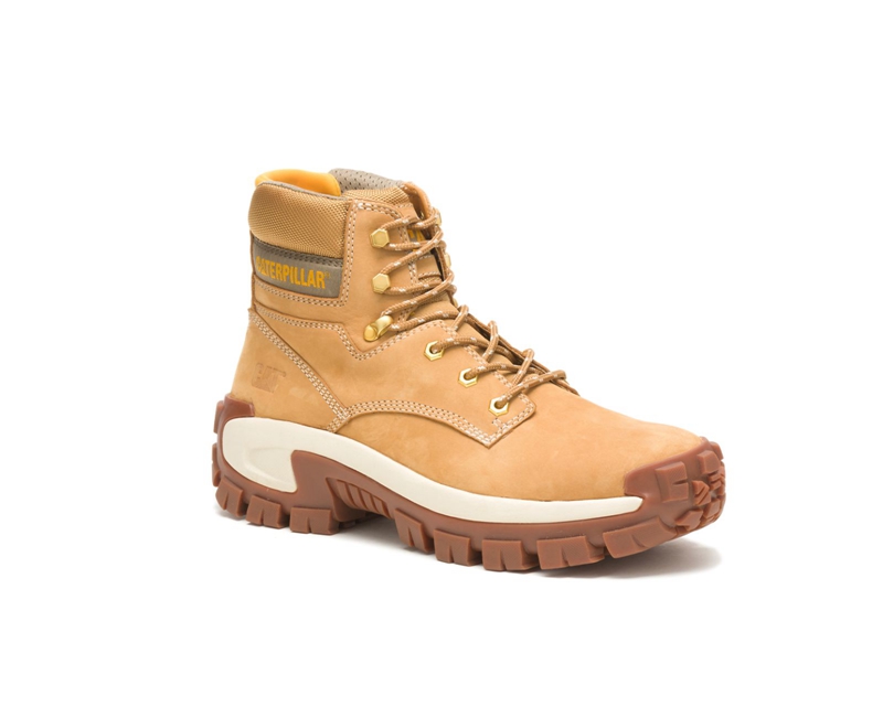 Botas De Trabajo Caterpillar Invader Hi Steel Puntera Hombre Naranjas | YBFWM-3615