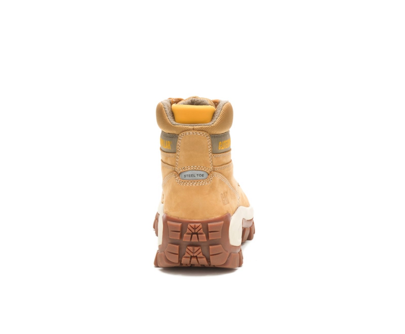 Botas De Trabajo Caterpillar Invader Hi Steel Puntera Hombre Naranjas | YBFWM-3615