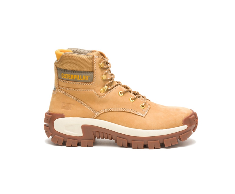 Botas De Trabajo Caterpillar Invader Hi Steel Puntera Hombre Naranjas | YBFWM-3615