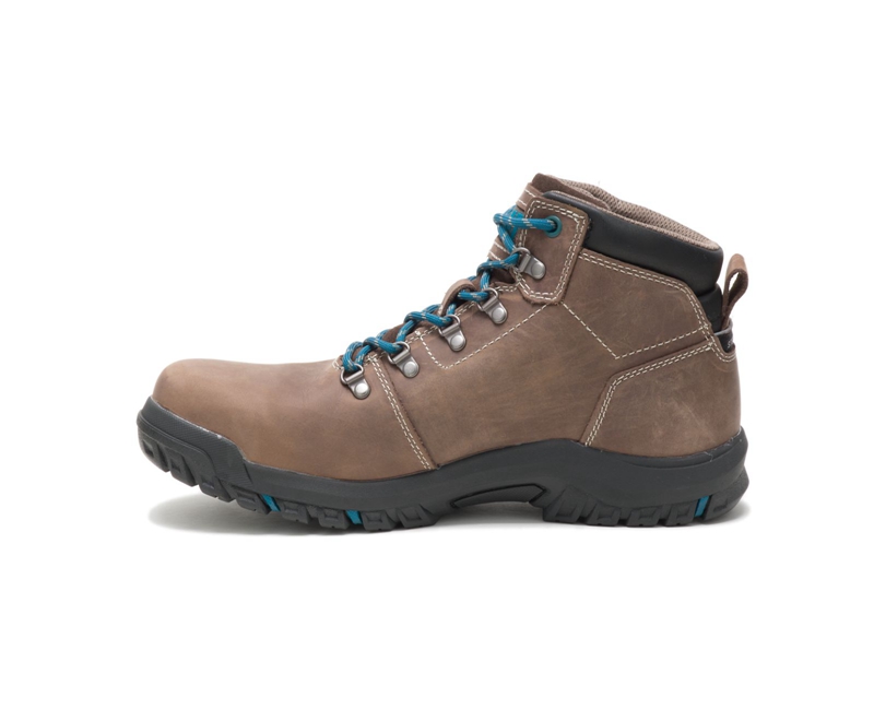 Botas De Trabajo Caterpillar Mae Steel Puntera Mujer Marrom | GLIZA-5798