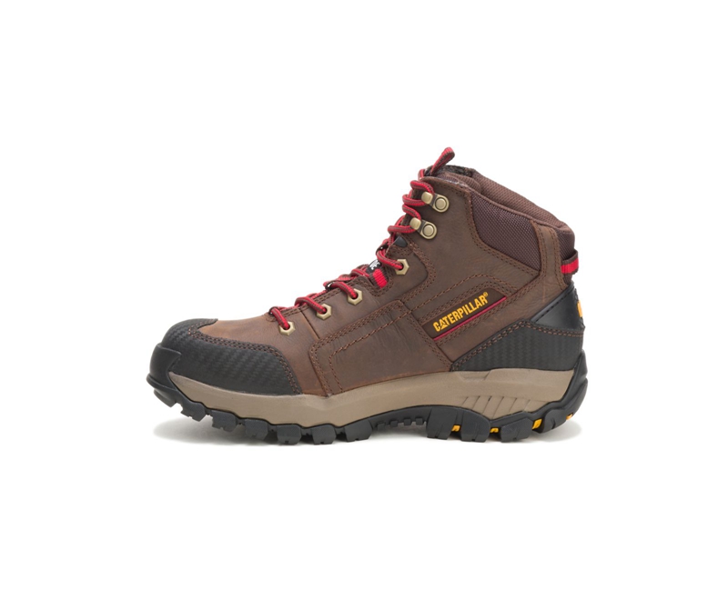 Botas De Trabajo Caterpillar Navigator Mid Impermeables Steel Puntera Hombre Marrom | MUBRJ-6509