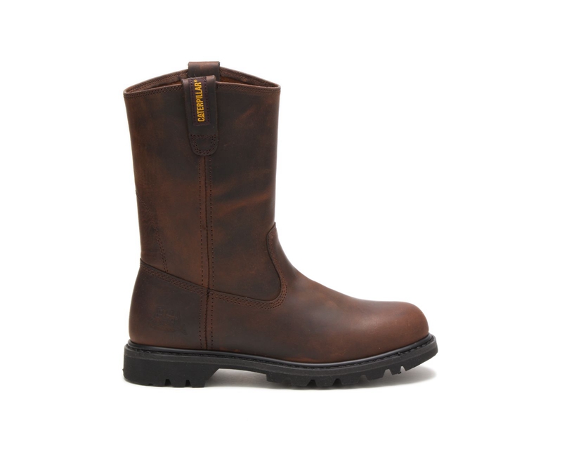 Botas De Trabajo Caterpillar Revolver Hombre Marrom | LICDJ-7948