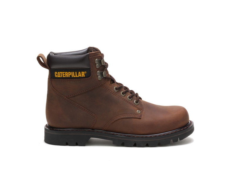 Botas De Trabajo Caterpillar Second Shift Hombre Marrom Oscuro | LISDY-0652