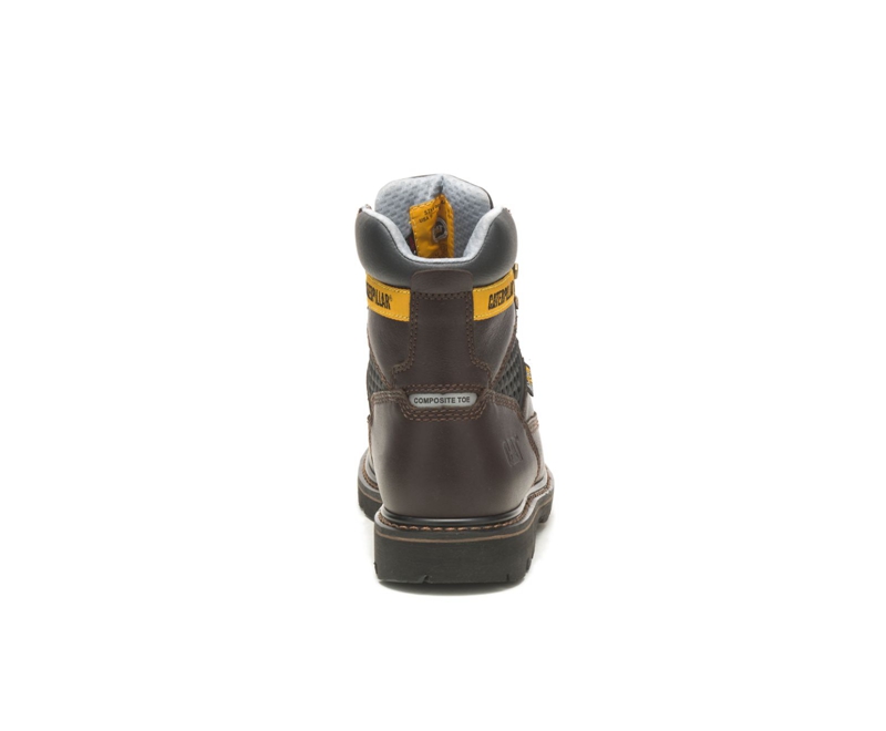 Botas De Trabajo Caterpillar Structure Cool Composite Puntera Hombre Marrom Oscuro | KLTCN-0915