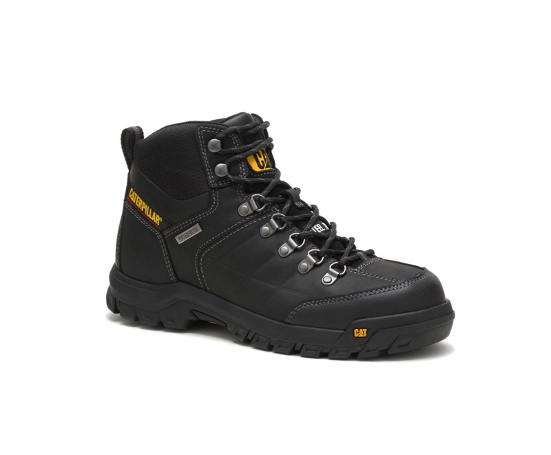 Botas De Trabajo Caterpillar Threshold Impermeables Steel Puntera Hombre Negros | BFDUX-5186