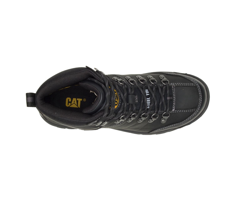 Botas De Trabajo Caterpillar Threshold Impermeables Steel Puntera Hombre Negros | BFDUX-5186