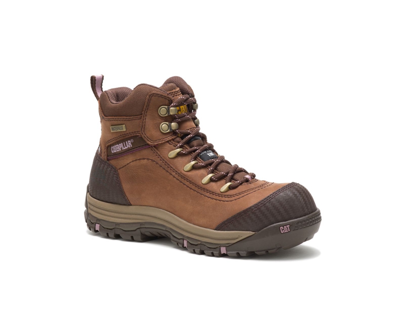 Botas Impermeables Caterpillar Ally Impermeables Composite Puntera Mujer Marrom | VYUDO-8104