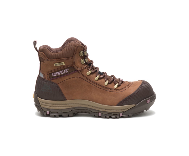 Botas Impermeables Caterpillar Ally Impermeables Composite Puntera Mujer Marrom | VYUDO-8104