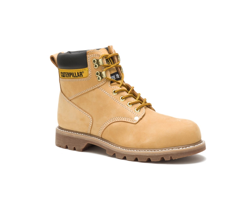 Botas Para Caminar Caterpillar Second Shift Steel Puntera Hombre Naranjas | KNMRX-7012