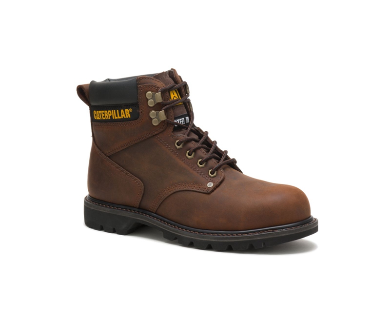 Botas Para Caminar Caterpillar Second Shift Steel Puntera Hombre Marrom Oscuro | KRVIQ-4086