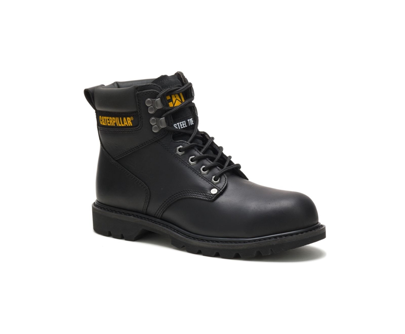 Botas Para Caminar Caterpillar Second Shift Steel Puntera Hombre Negros | MSAJG-6812