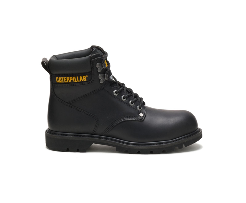 Botas Para Caminar Caterpillar Second Shift Steel Puntera Hombre Negros | MSAJG-6812