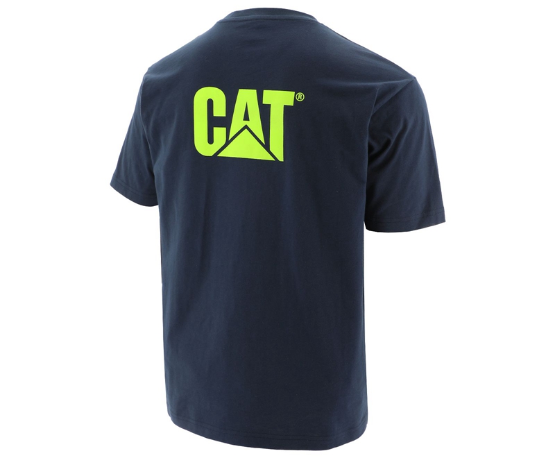 Camiseta Caterpillar Trademark Hombre Amarillos | MHVRZ-7142