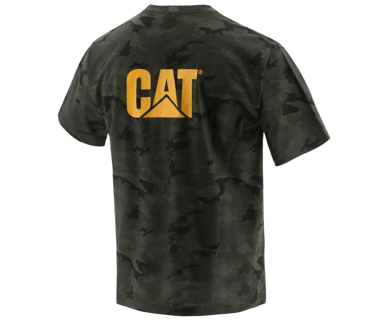 Camiseta Caterpillar Trademark Hombre Verde Oliva | BYPFA-1854