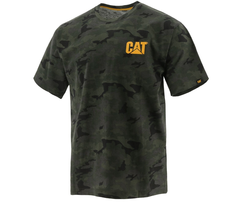 Camiseta Caterpillar Trademark Hombre Verde Oliva | BYPFA-1854