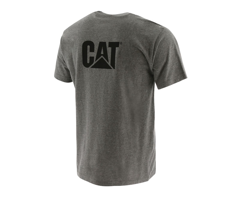 Camiseta Caterpillar Trademark Pocket Hombre Grises Oscuro | VPIUE-8075