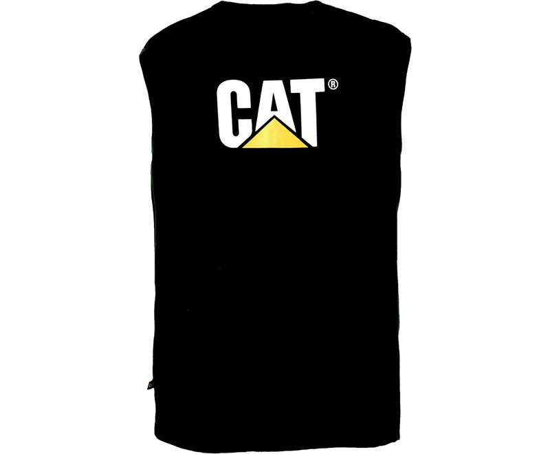 Camiseta Caterpillar Trademark Sin Manga Pocket Hombre Negros | BSQXK-4957