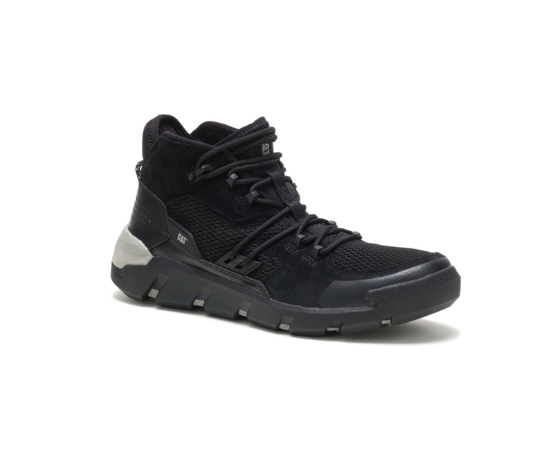 Tenis Caterpillar Crail Mid Hombre Negros | WGEJY-7354