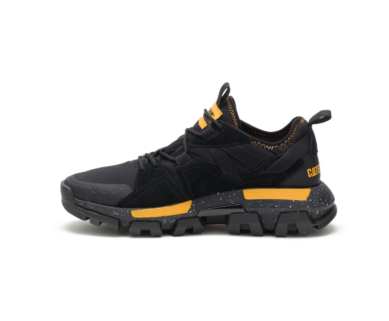 Tenis Caterpillar Raider Deporte Hombre Negros Amarillos | EXJCD-6179