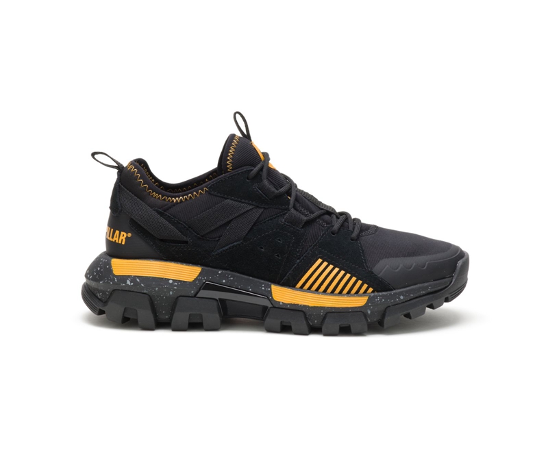 Tenis Caterpillar Raider Deporte Hombre Negros Amarillos | EXJCD-6179