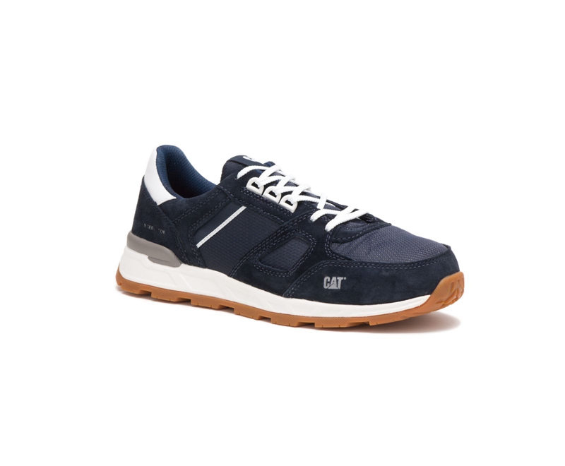 Tenis Caterpillar Woodward Steel Puntera Hombre Azules | ZIPCB-5768